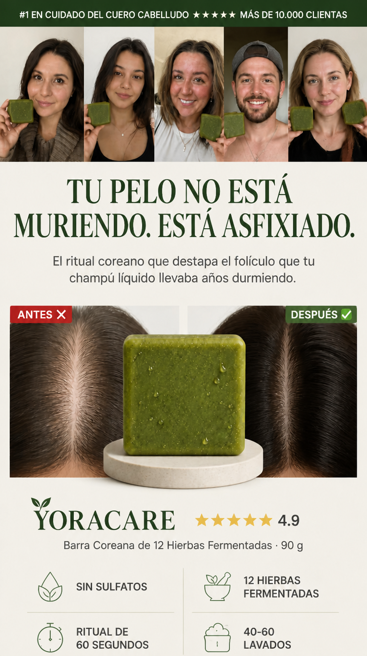 YORACARE Barra Coreana Anticaída 12 Hierbas Fermentadas